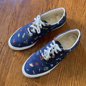 Keds Rifle Paper Anchor Navy Lace Up Sneakers